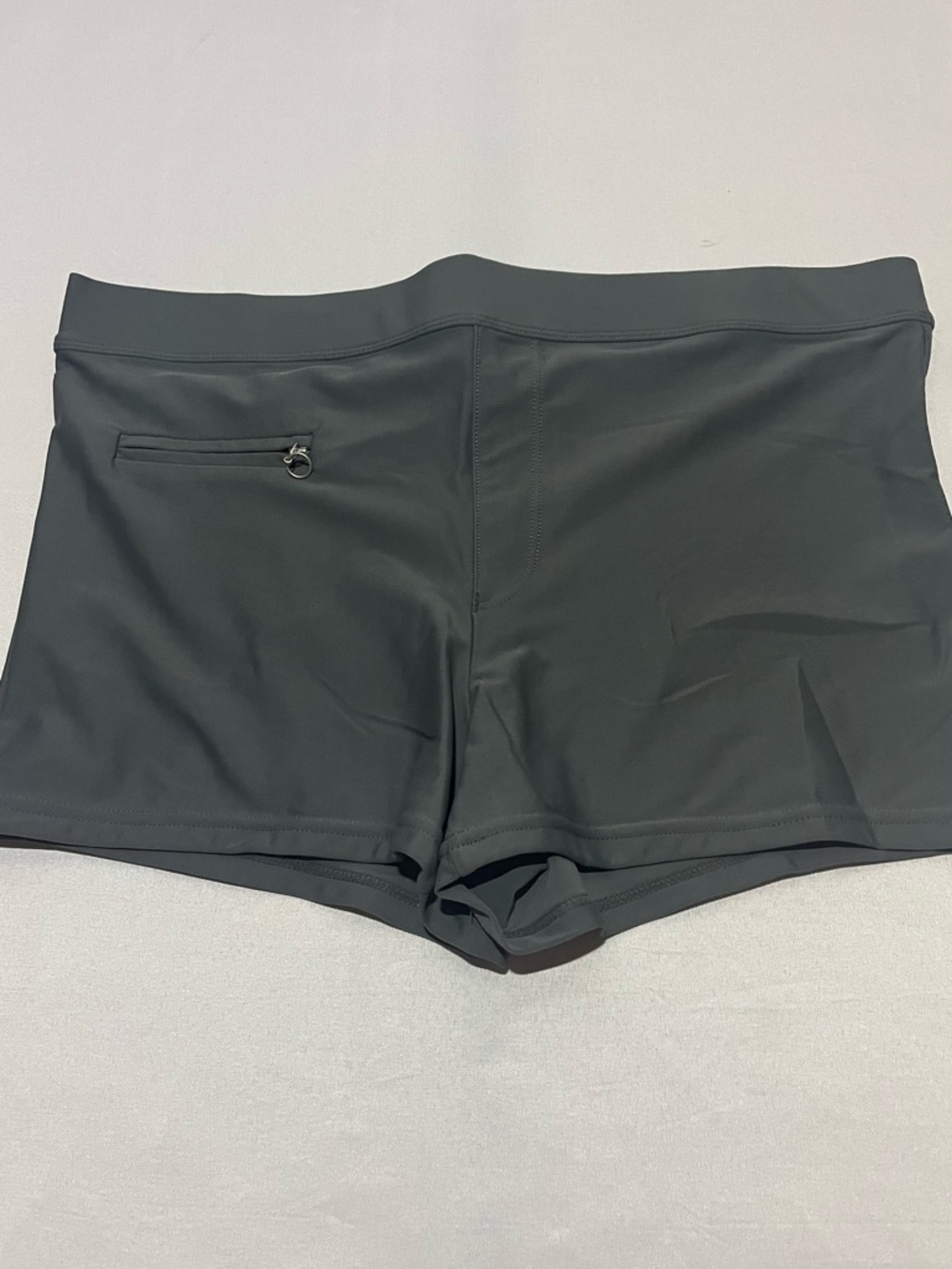 Islander Charcoal Gray Women's Large Low Rise Nylon Active Swim Summer Shorts
